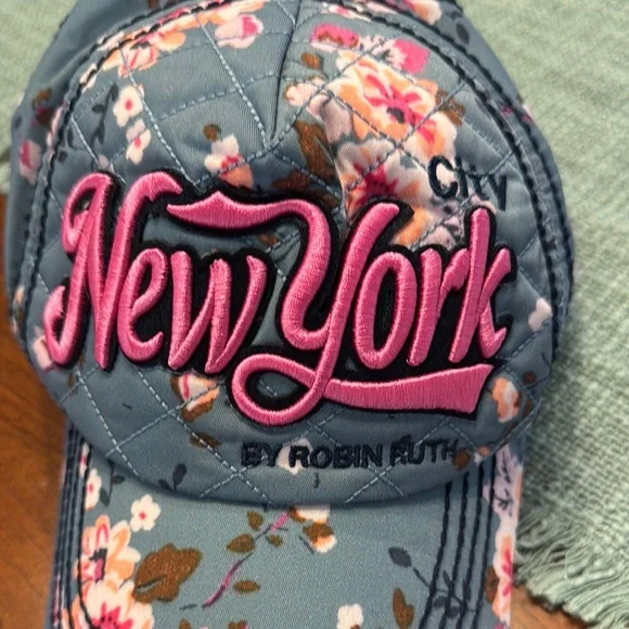 Robin Ruth Floral New York Hat - Blue and Pink - Picture 2 of 5